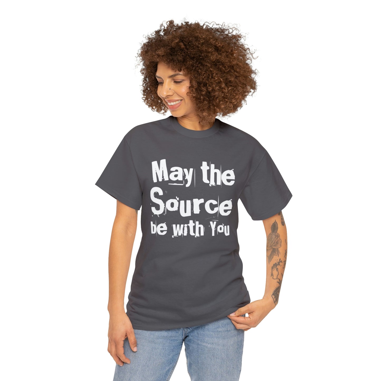 "May The Source Be With You" Unisex Heavy Cotton Tee