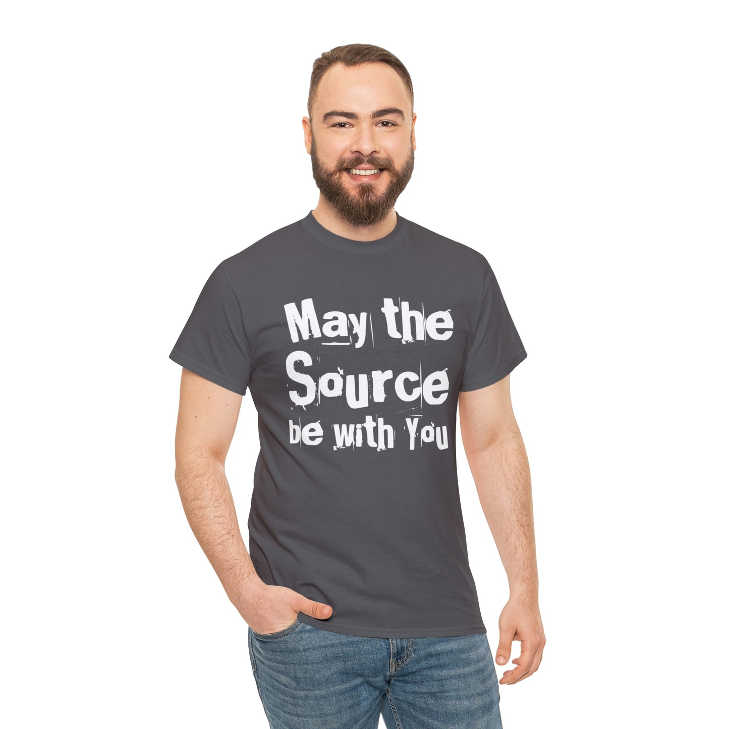 "May The Source Be With You" Unisex Heavy Cotton Tee
