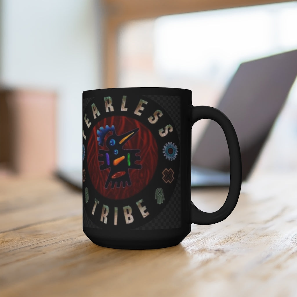 "FearLess Tribe" Black Mug 15oz