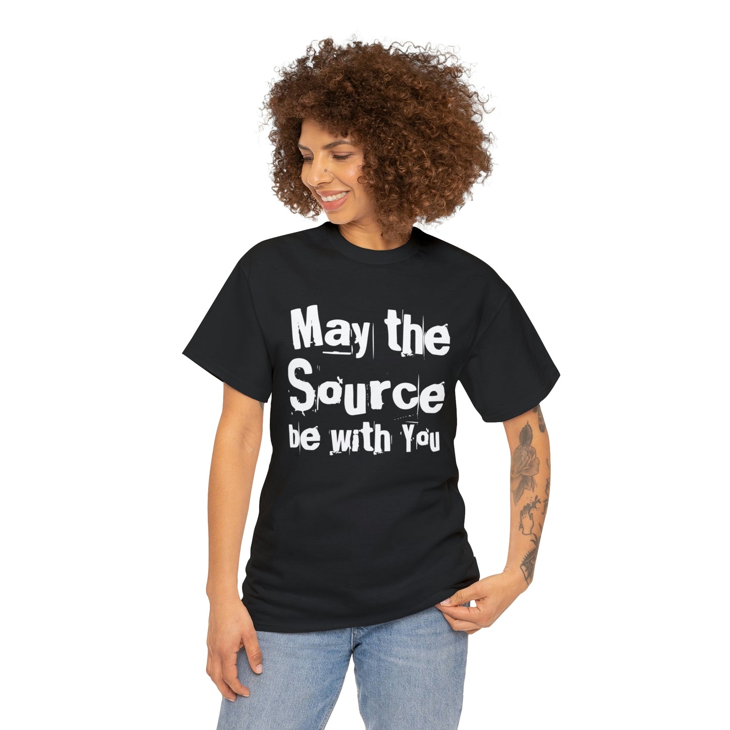 "May The Source Be With You" Unisex Heavy Cotton Tee