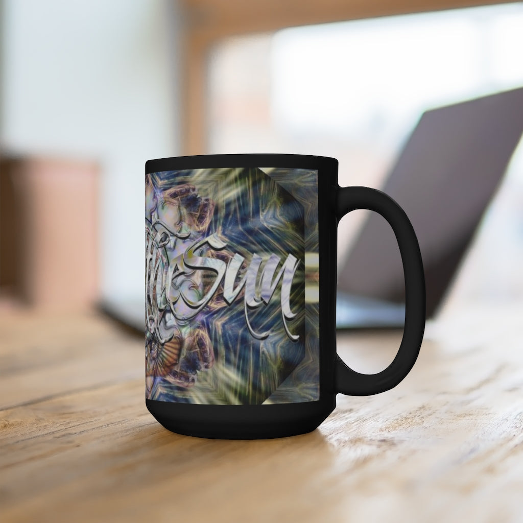 SunsOftheSun "Fractal" Logo Black Mug 15oz