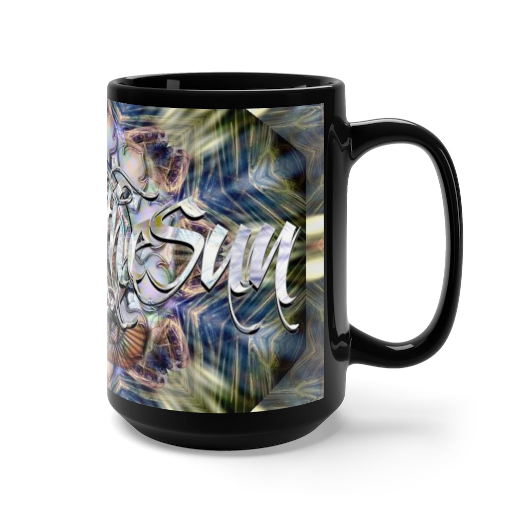 SunsOftheSun "Fractal" Logo Black Mug 15oz
