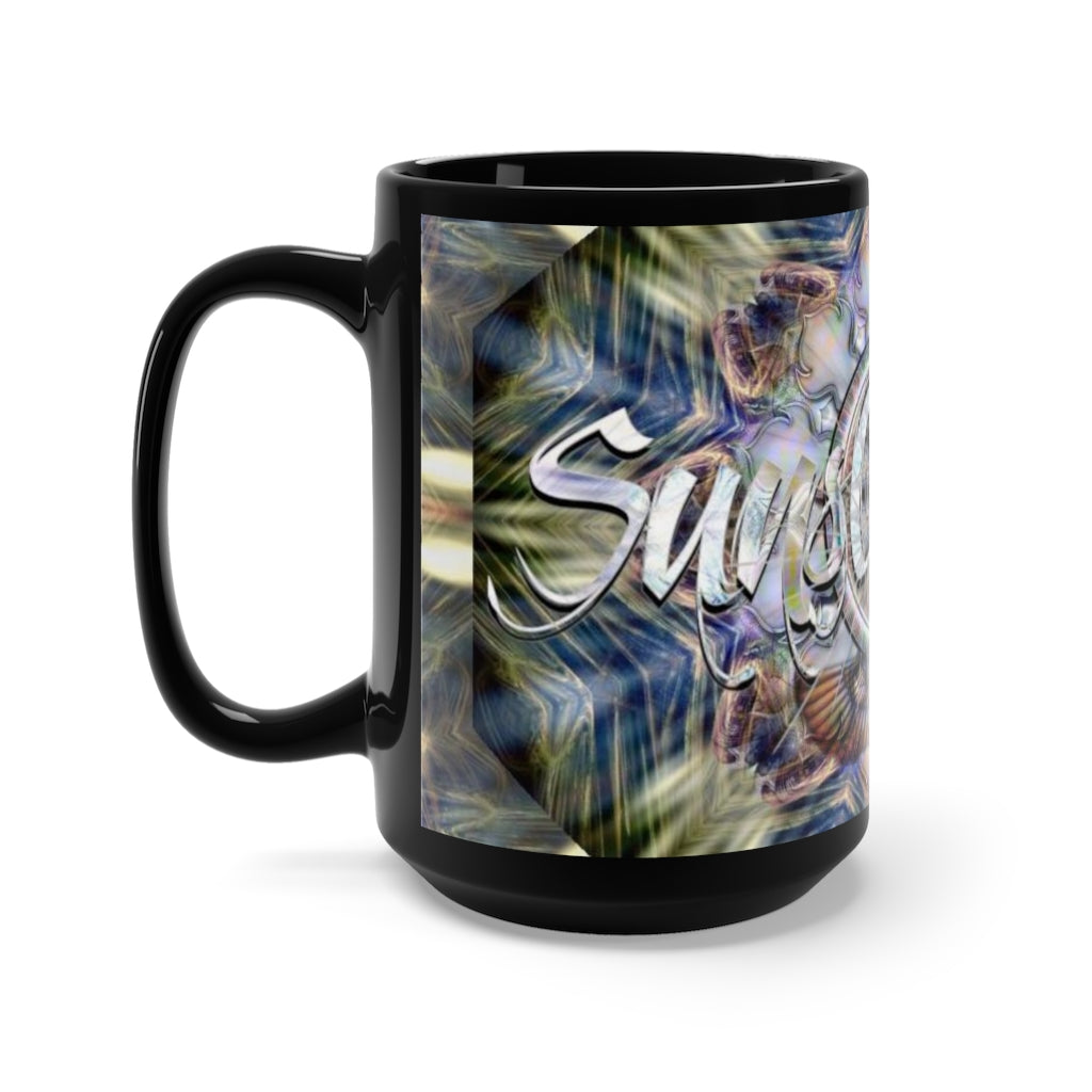 SunsOftheSun "Fractal" Logo Black Mug 15oz