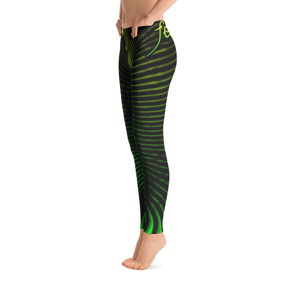 Womens Green Prana Tube Leggings by Shaman Ron