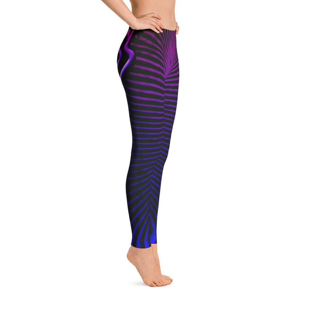 Womens Purple Prana Tube Leggings by Shaman Ron