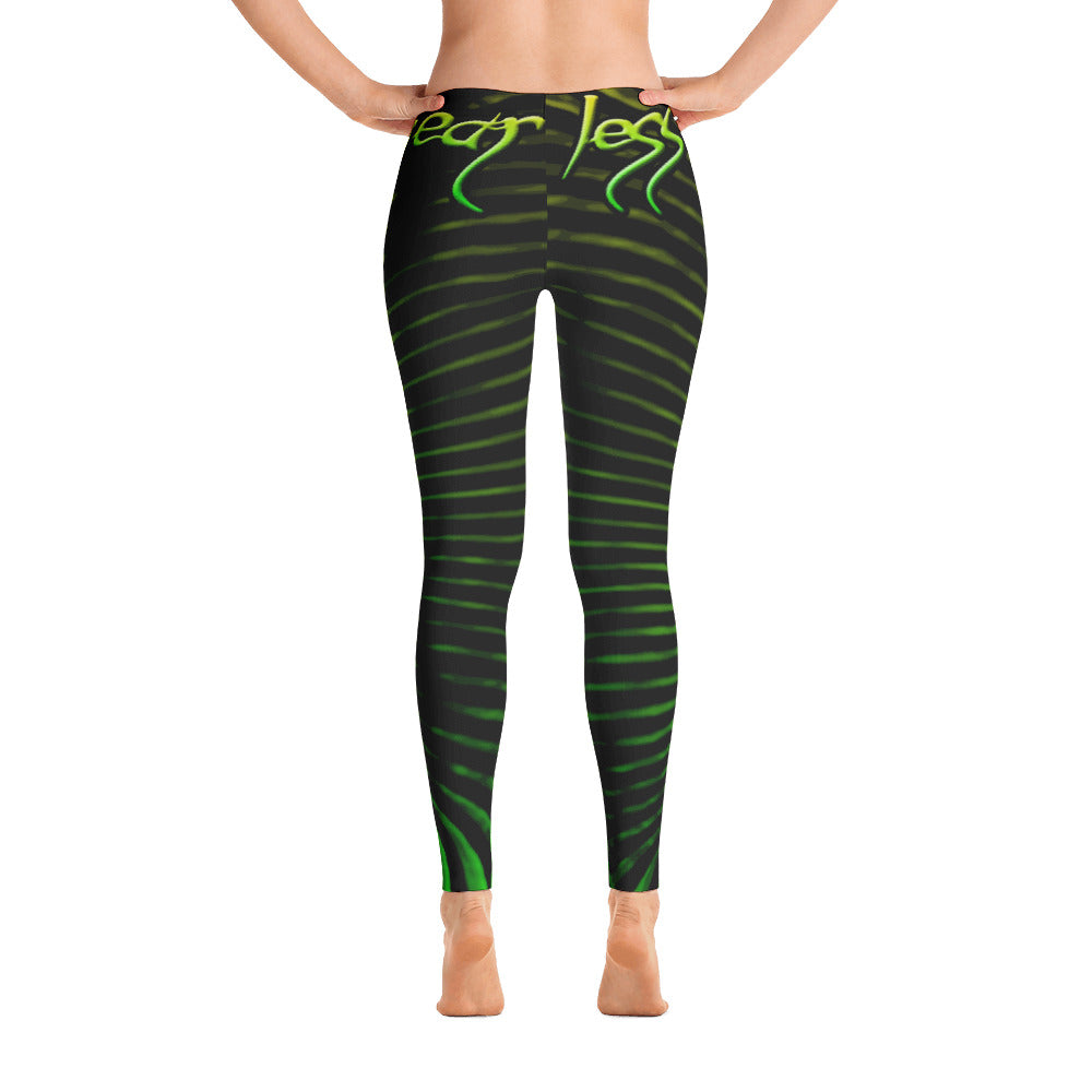 Womens Green Prana Tube Leggings by Shaman Ron