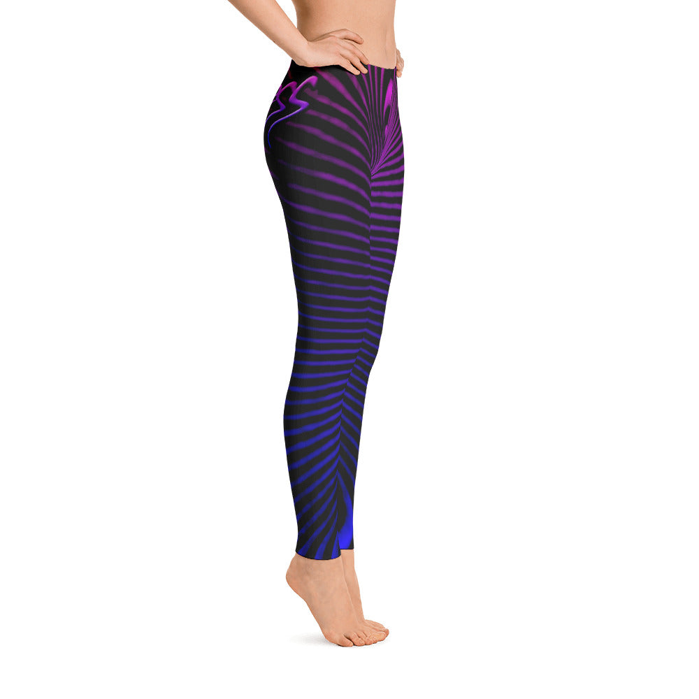 Womens Purple Prana Tube Leggings by Shaman Ron