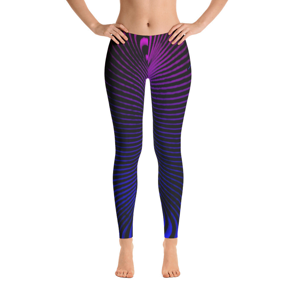 Womens Purple Prana Tube Leggings by Shaman Ron