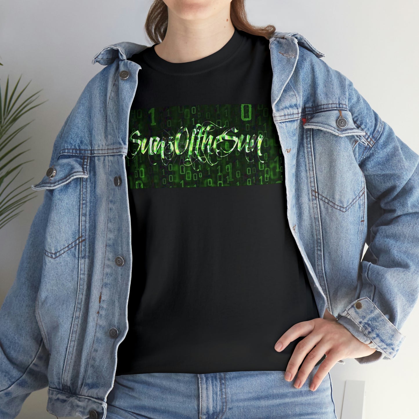 SunsOftheSun "Matrix Code" Logo Unisex Heavy Cotton Tee