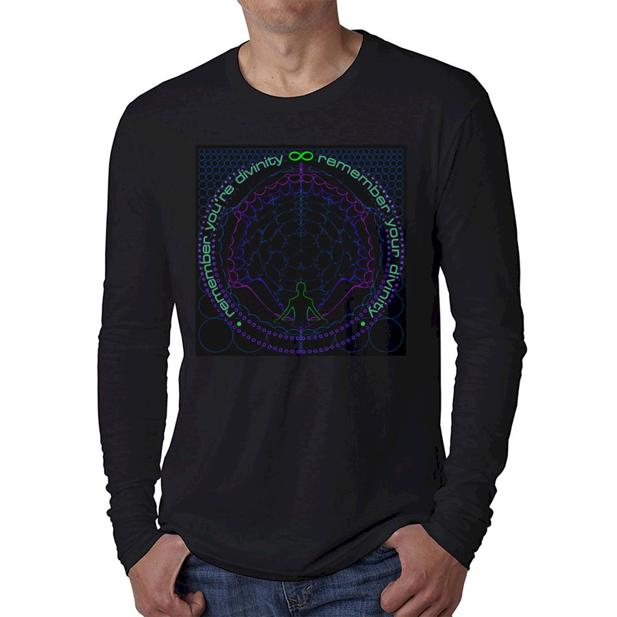 Nick's Remember Your Circle Long Sleeve Fitted Crew Black