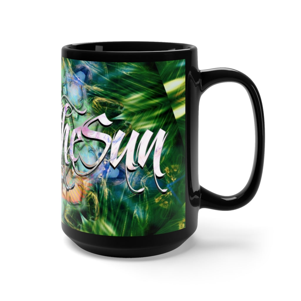 SunsOftheSun "Heart Chakra" Logo Black Mug 15oz